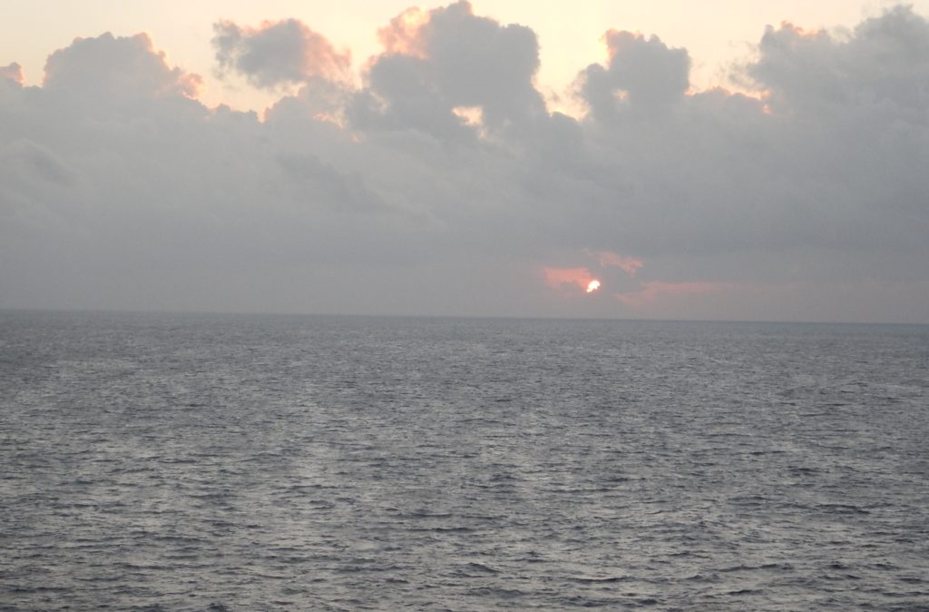 Sunrise at sea!
