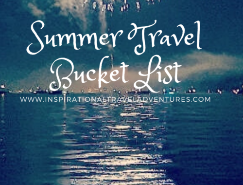 SUMMER TRAVEL BUCKET LIST LAKE SCENE with fireworks