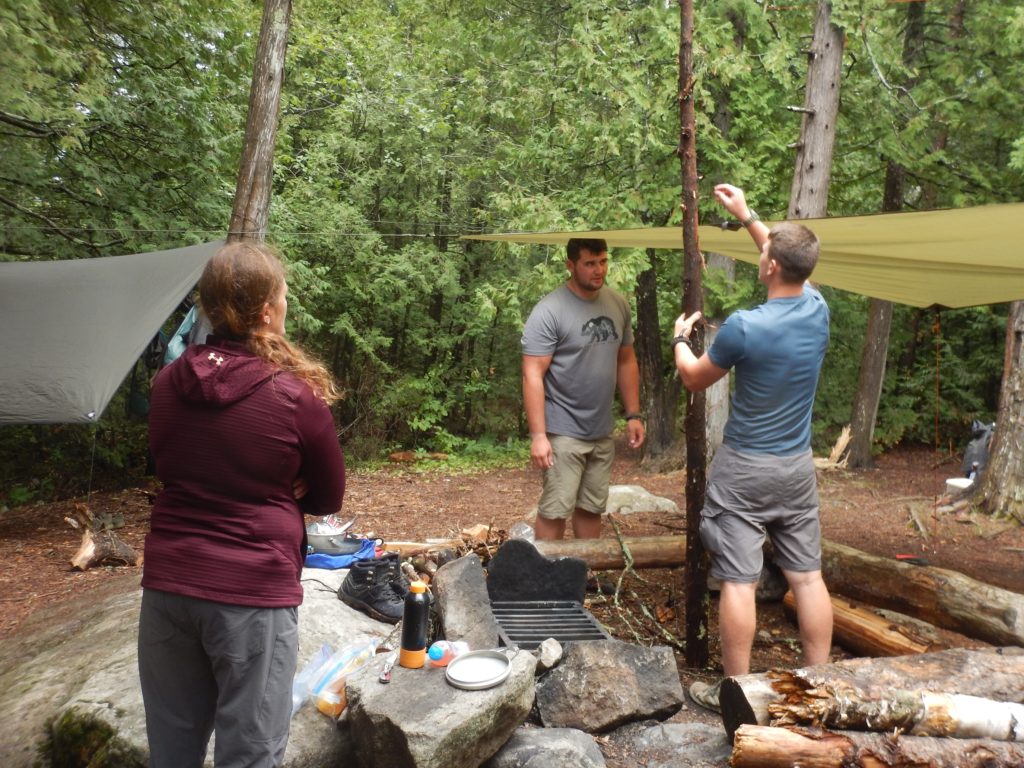 Kitchen Tarp installation