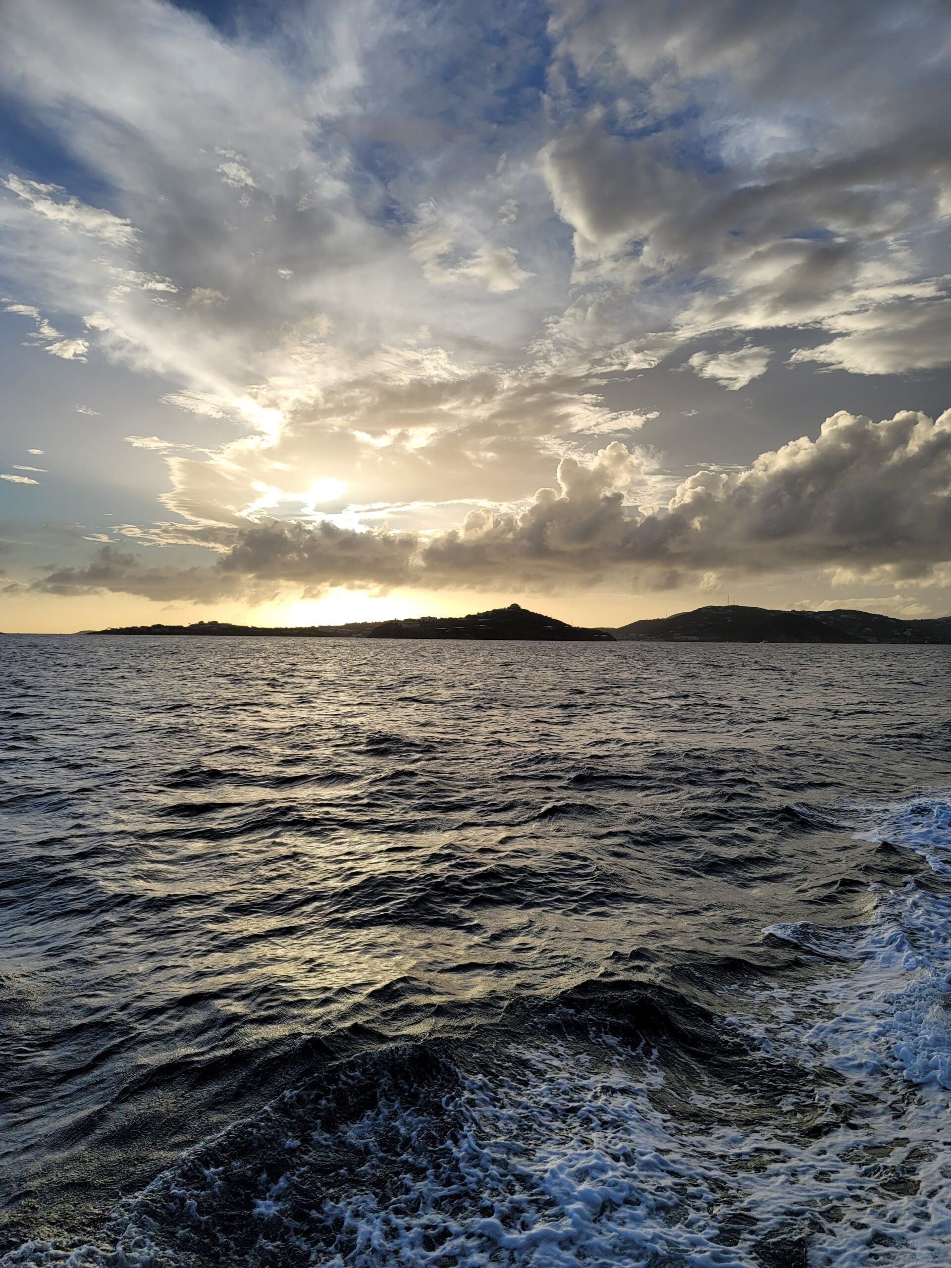 Barge car ferry view USVI